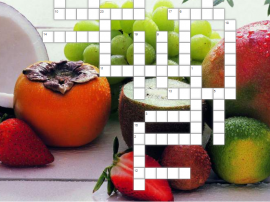 Кросворд. Фрукти, ягоди та овочі